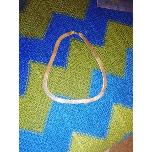 Sterling Silver Statement Piece Sleek 925 necklace 1cm wide VTG Italy NICE 38gr! - Picture 11 of 14